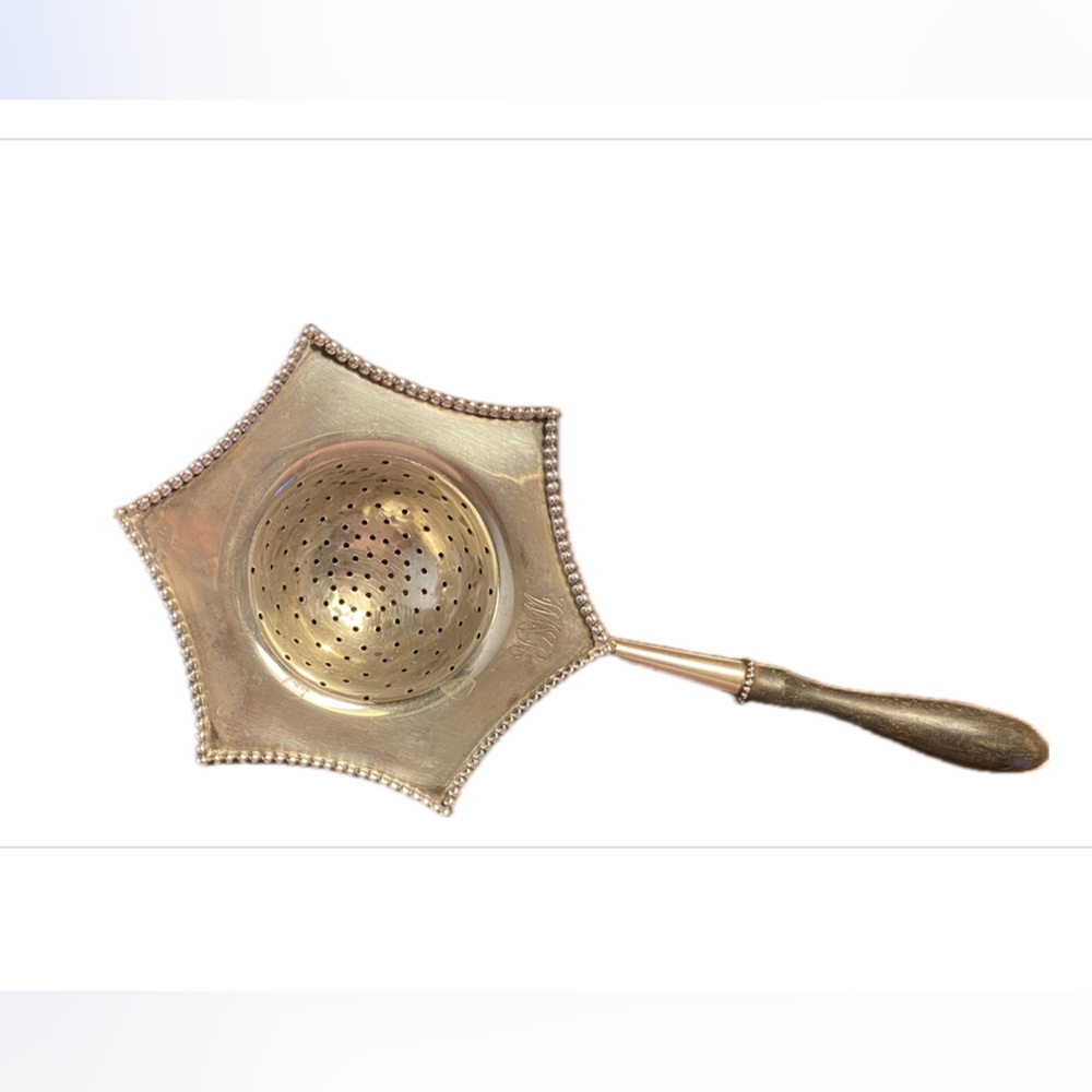 Antique English Sterling Silver Tea Strainer